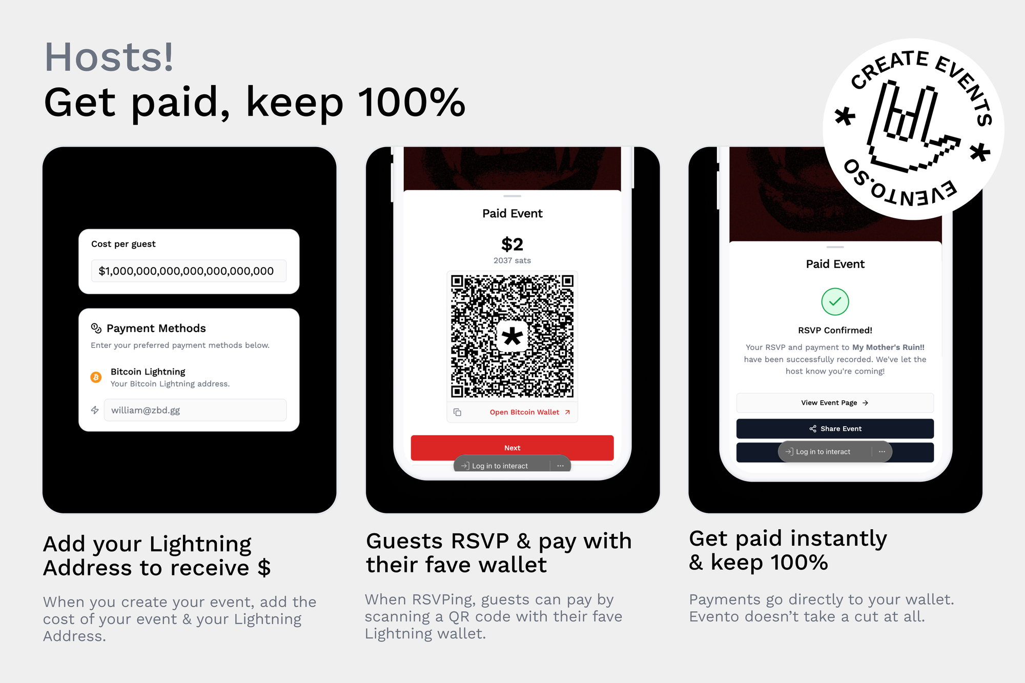 Evento Makes Paying and Getting Paid in Bitcoin Easy AF